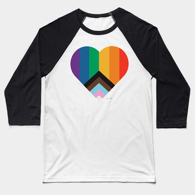 Pride Heart Flag Baseball T-Shirt by dollartrillz